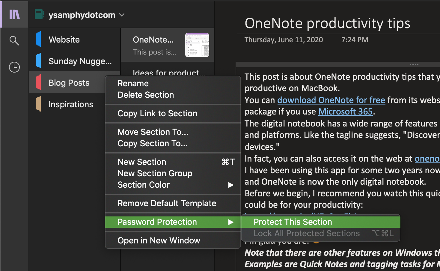 Password Protect Your Notes In Onenote Password protect your notes in OneNote