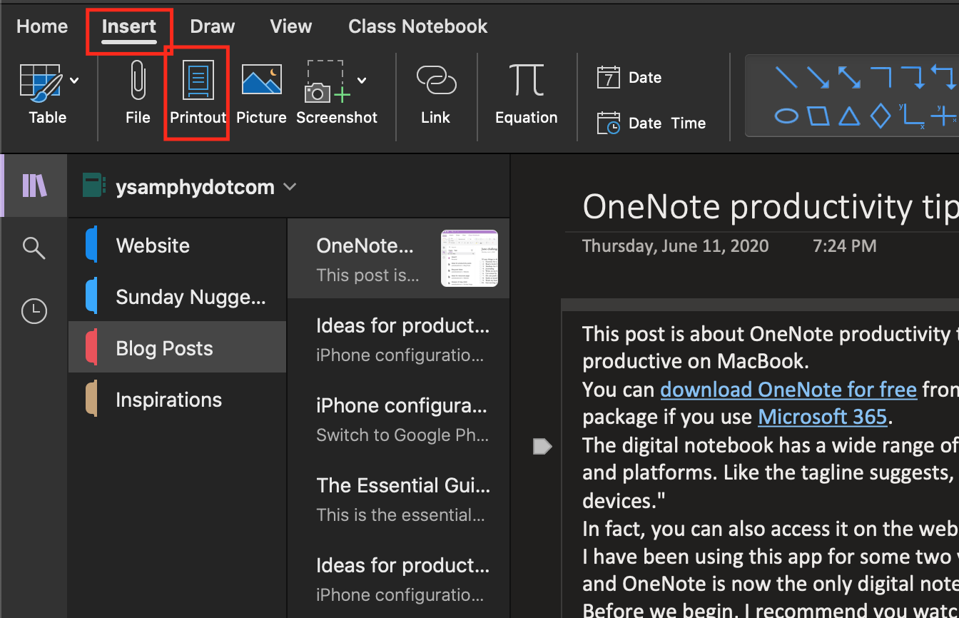 Printout In Onenote How to add a printout in OneNote