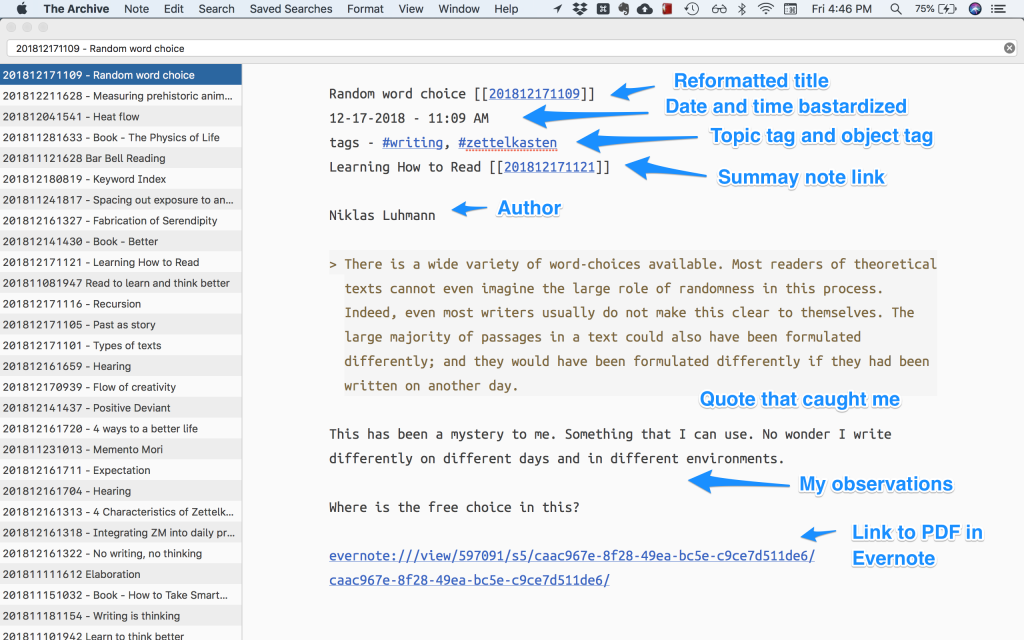Zettelkasten Resources For Better Writing, Learning And Thinking 5 Zettelkasten note using The Archive