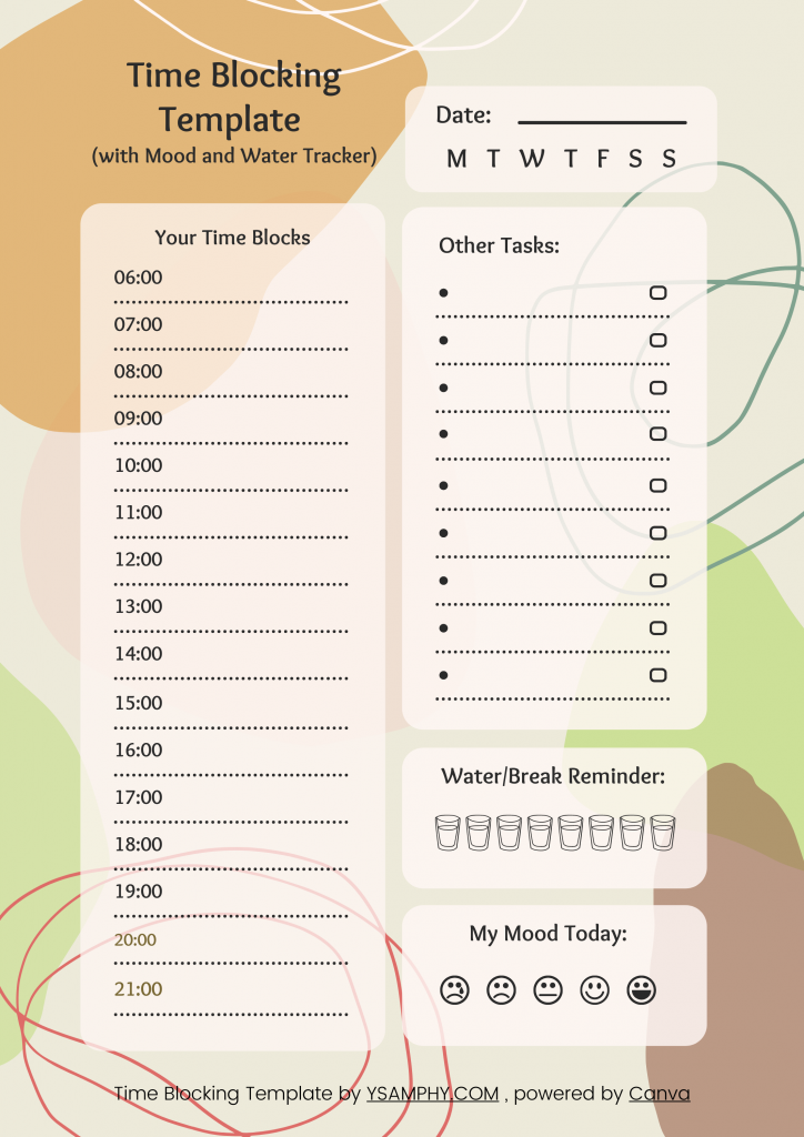 10 Free Time Blocking Templates: Printable PDF Downloads