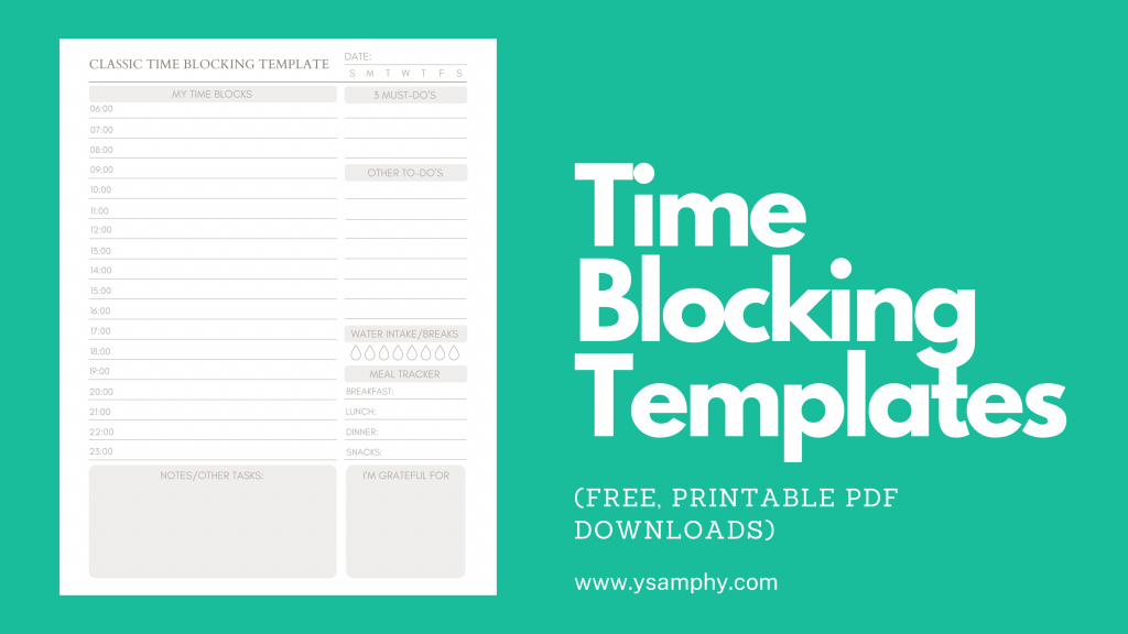 How To Stop Procrastinating And Being Lazy 13 time blocking templates