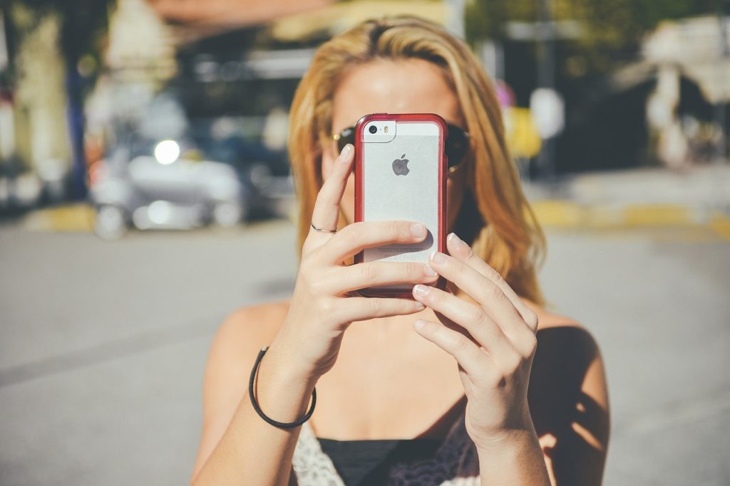 Girl, Smartphone, Iphone image