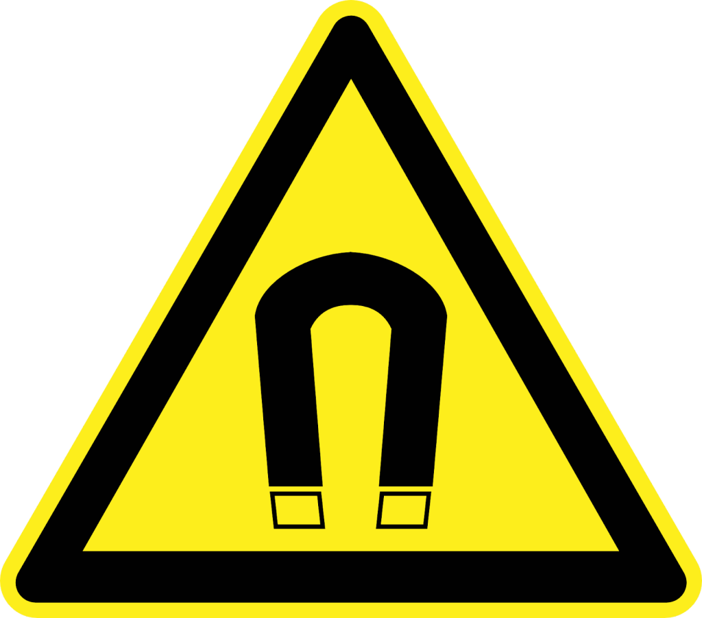 What Business Owners Must Know About Hall Effect Sensors 1 Magnetic Field Danger Warning royalty-free vector graphic.