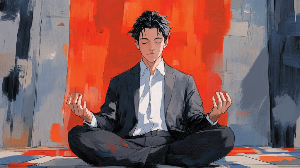 Mastering Time Management For Realtors: Top Tips To Boost Productivity 9 a man meditating in suit