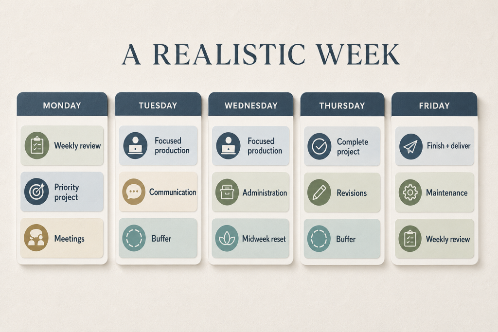 How To Time Block Your Week: From Priorities To A Realistic Calendar 3 ysamphy better work clearer thinking practical systems uncategorized 145